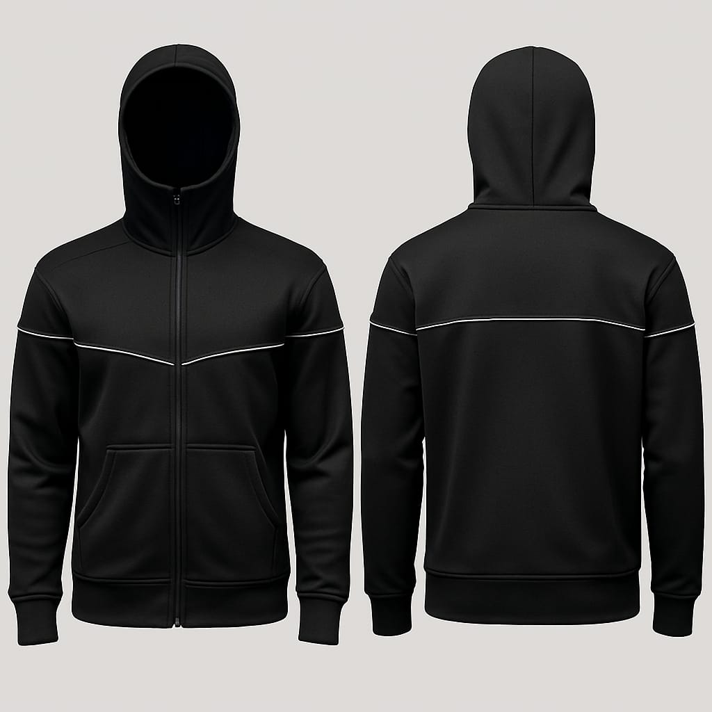 Black Ninja Tracksuit With Reflective stripes