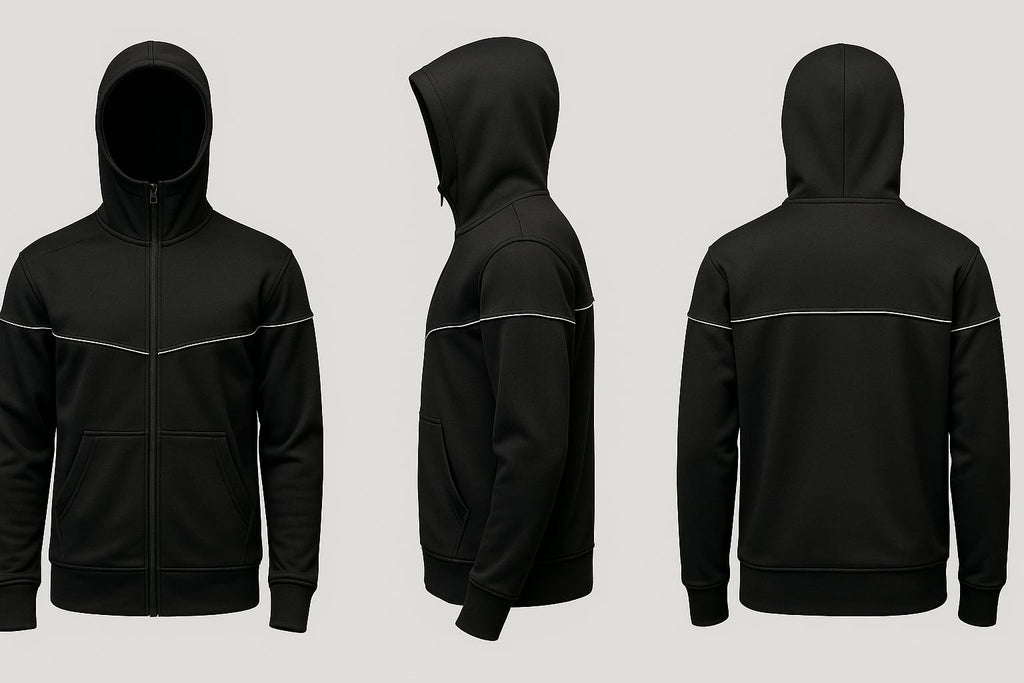 Black Ninja Tracksuit With Reflective stripes