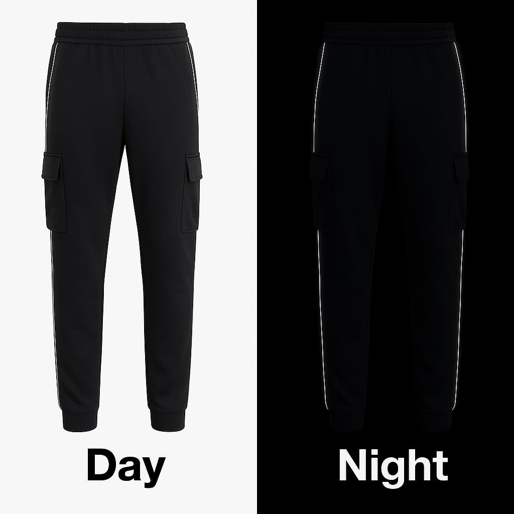 Black Ninja Tracksuit With Reflective stripes