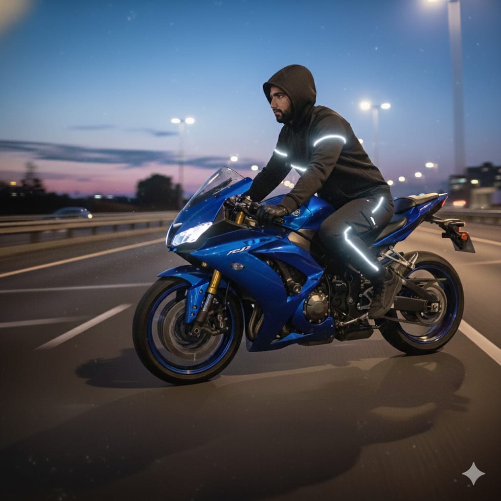 Black Ninja Tracksuit With Reflective stripes